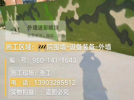 湖州 迷彩漆喷涂价格（按平方米计费）